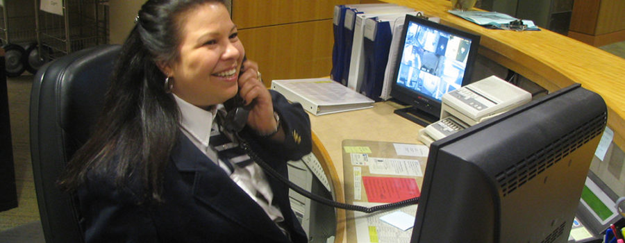 Female security officers at healthcare facilities